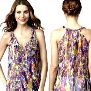 CAbi Floral Wrap Top #730 - Multi Color - Size Medium